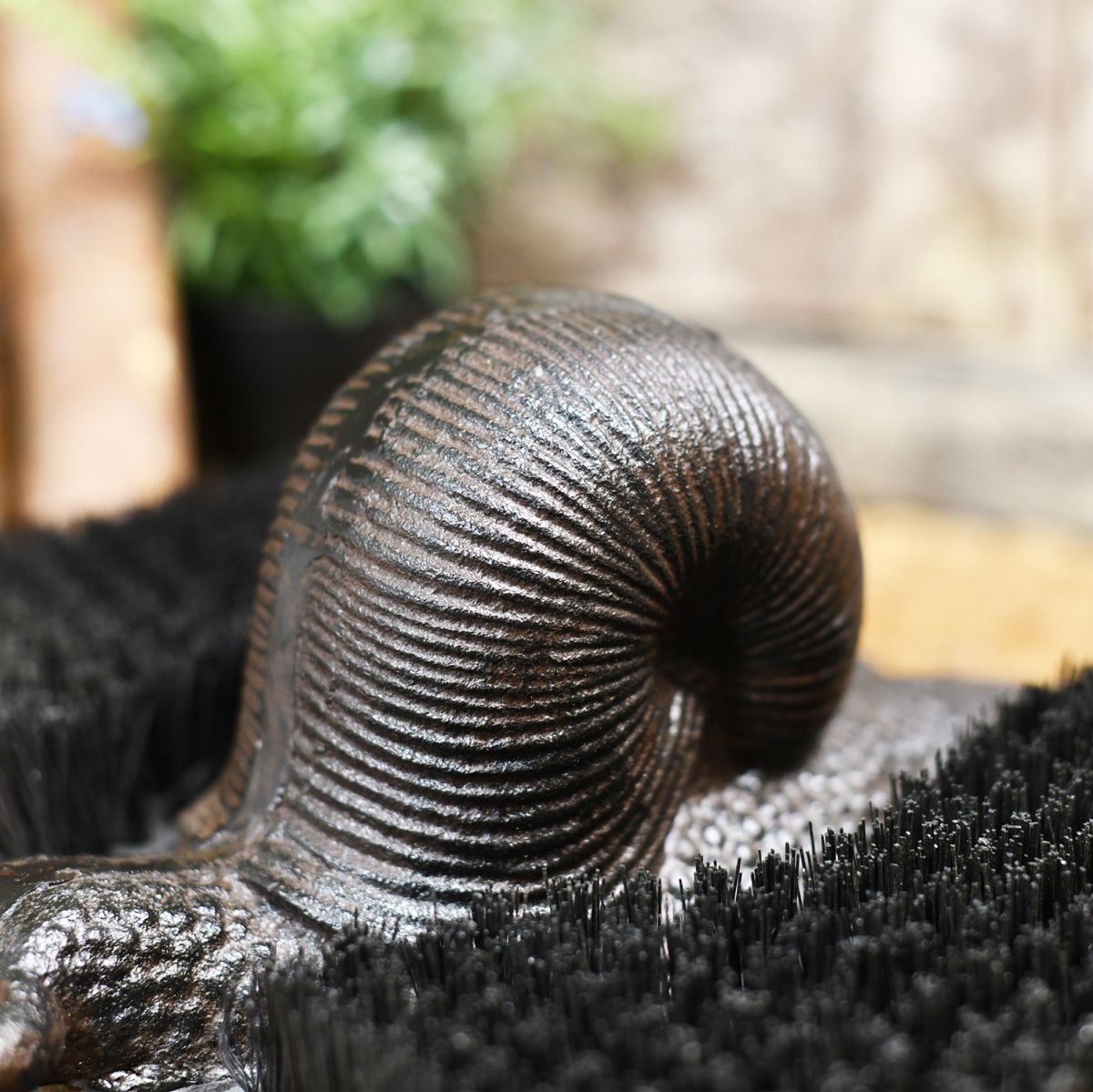 Rustic Snail Boot Brush and Boot Jack