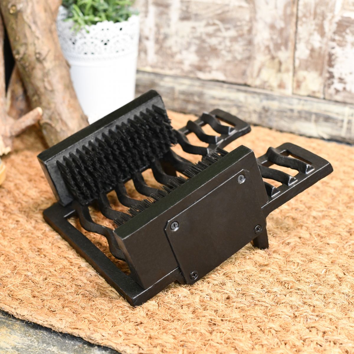 Contemporary muddy boots three in one boot brush & scraper