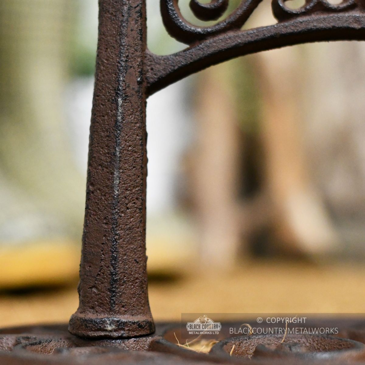 Rustic Cast Iron Scroll Design Boot Scraper