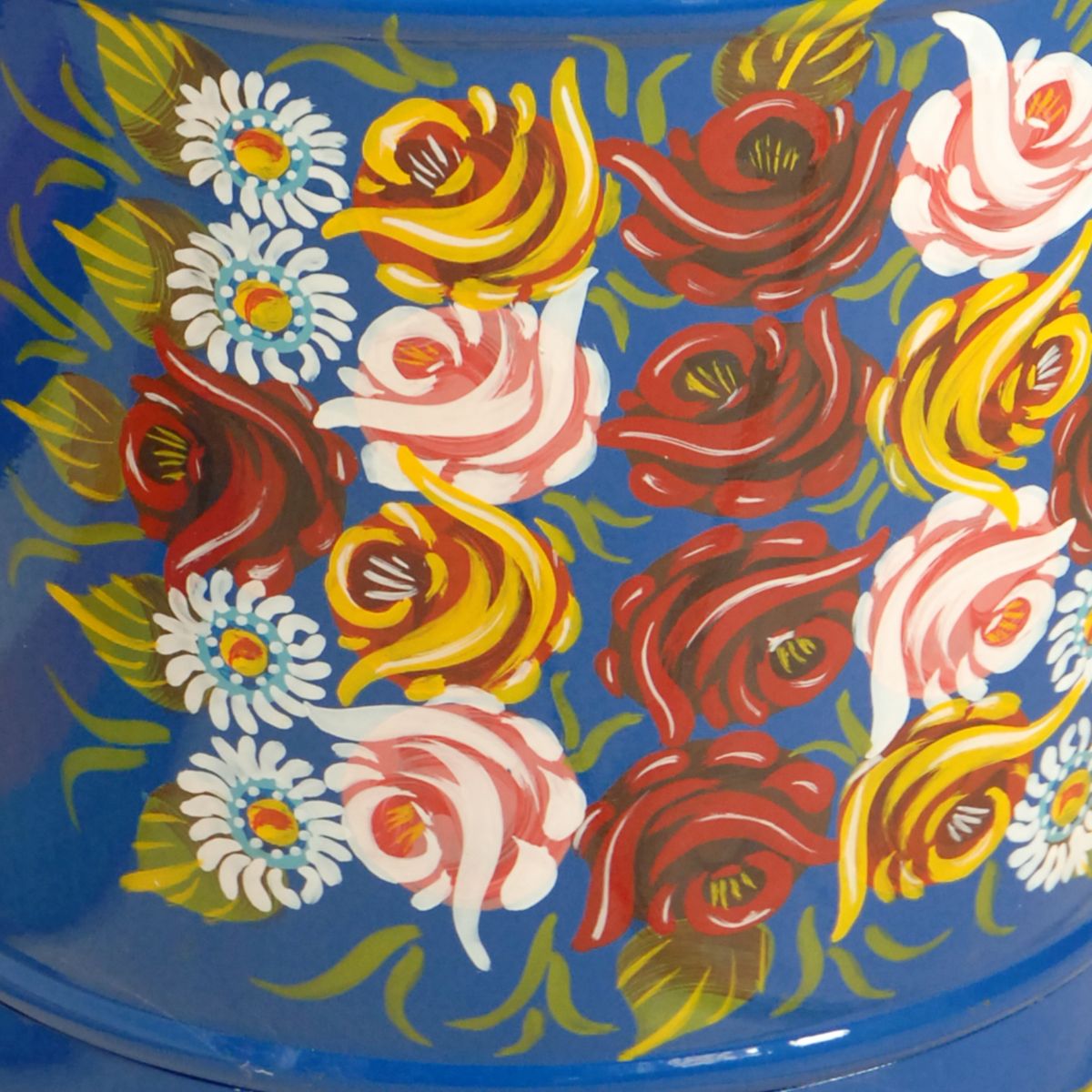 Close-up of the Blue Floral Design