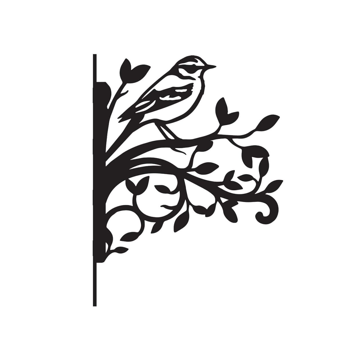 Close-Up of Yellow Wagtail on Branches Steel Hanging Basket Bracket