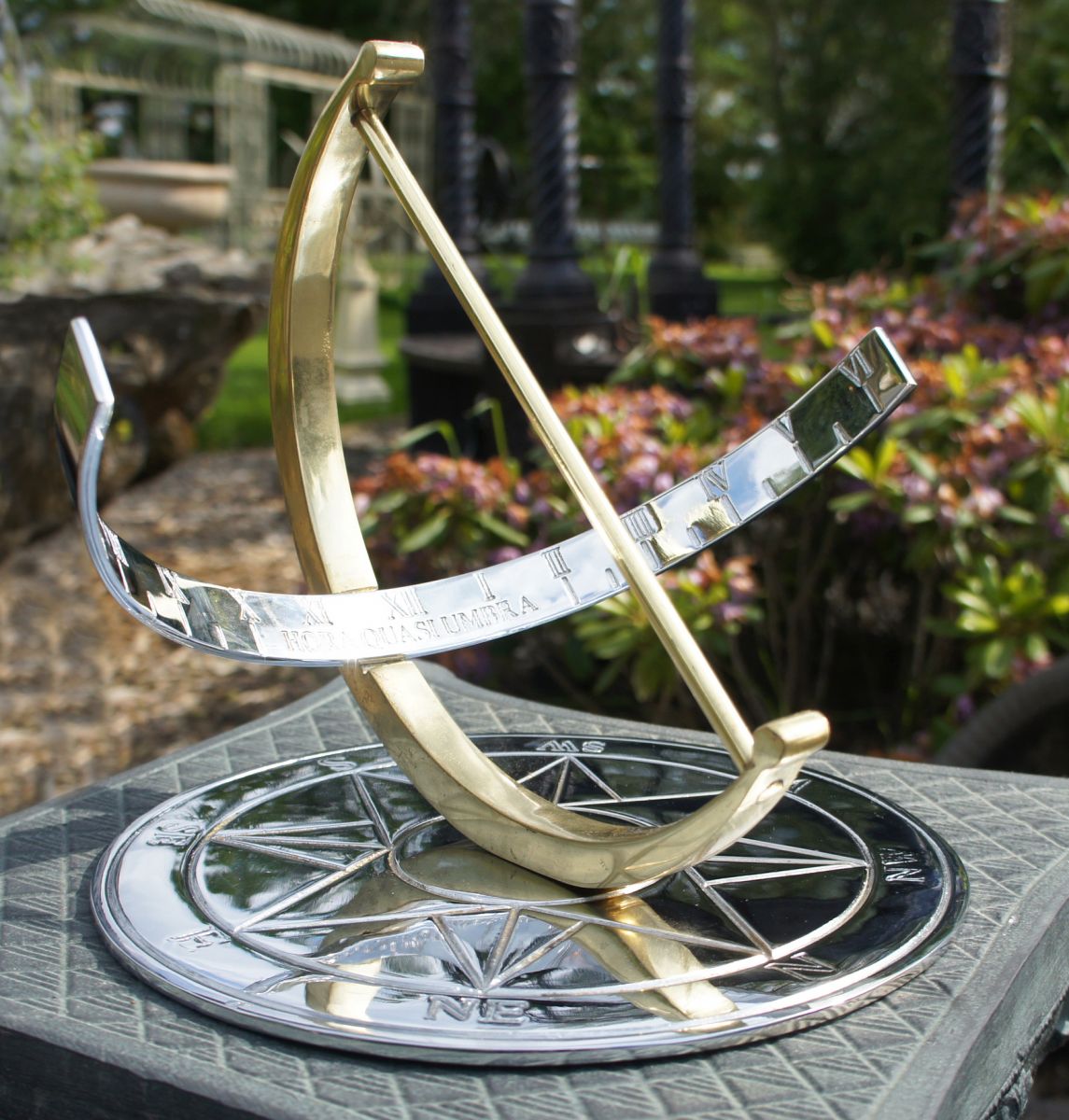 "Zenith Cosmic" Bright Chrome and Brass Armillary "Zenith Cosmic" Bright Chrome and Brass Armillary