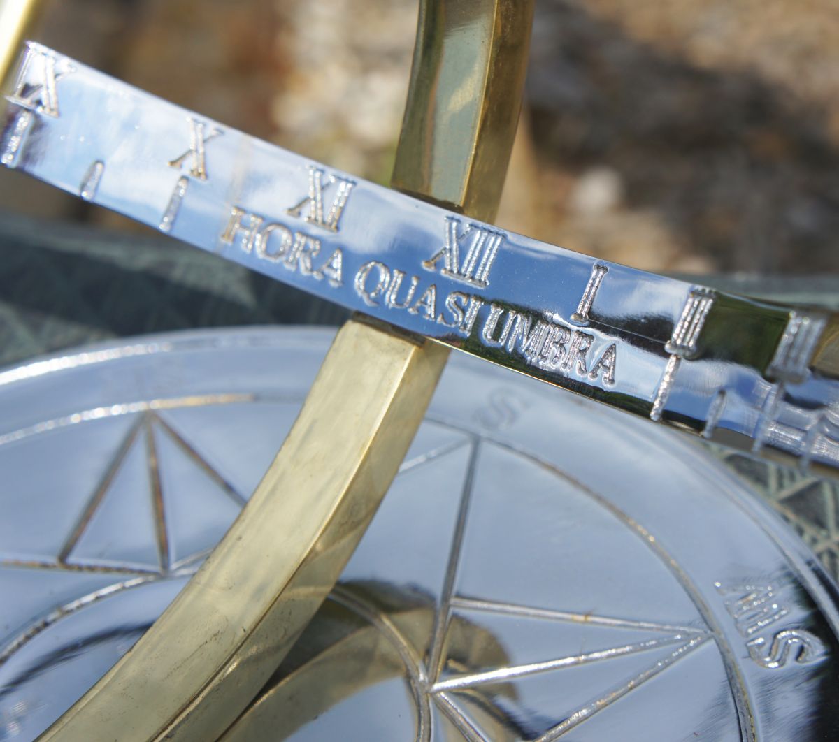 "Zenith Cosmic" Bright Chrome and Brass Armillary "Zenith Cosmic" Bright Chrome and Brass Armillary