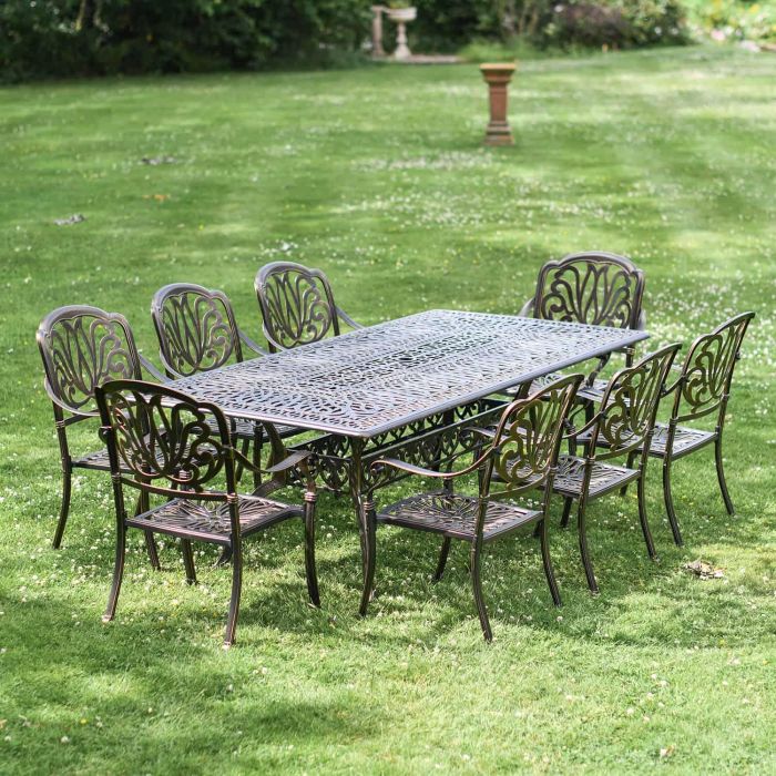 aluminium garden chairs and table