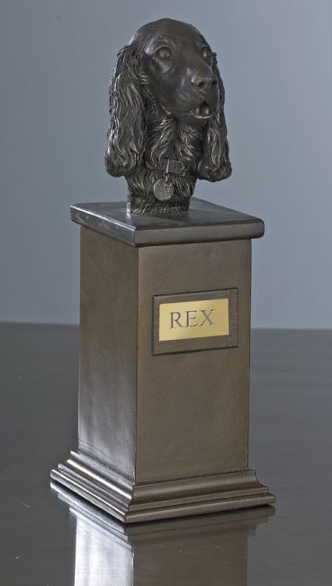 English Springer Spaniel Bronze Dog Treat Jar
