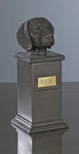 Beagle Bronze Dog Treat Jar