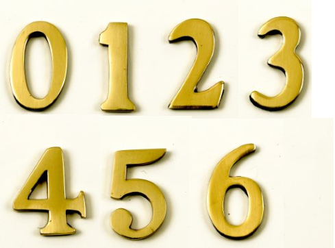 Contemporary 1.5"/38mm Numbers Contemporary 1.5"/38mm Numbers