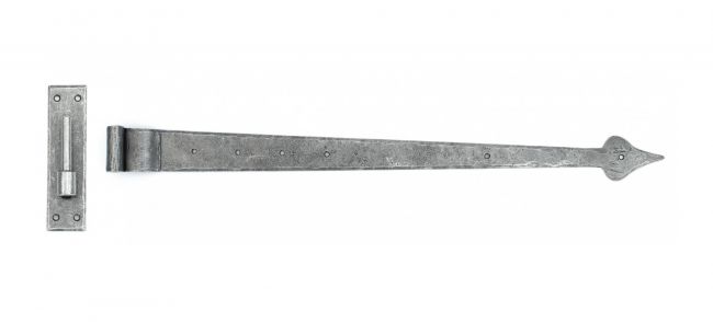 35" Cranked Pewter Door Hinges