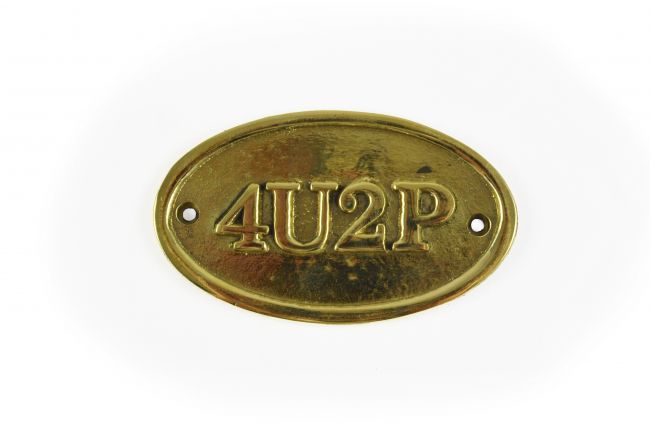 4U2P Brass Bathroom Sign 4U2P Brass Bathroom Sign