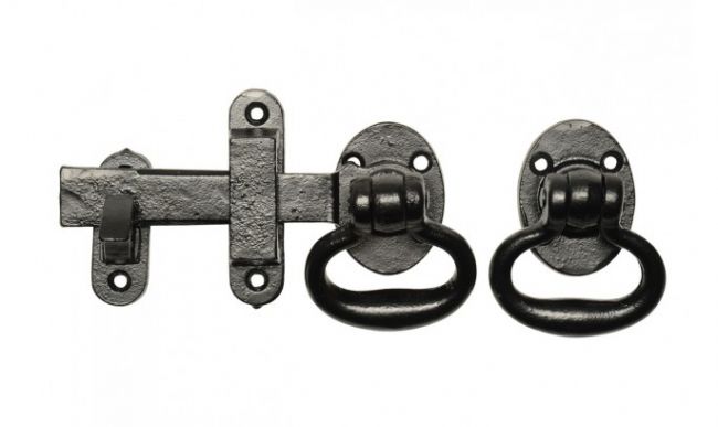 6" Cast Iron Oval Handle Latch Set 6" Cast Iron Oval Handle Latch Set