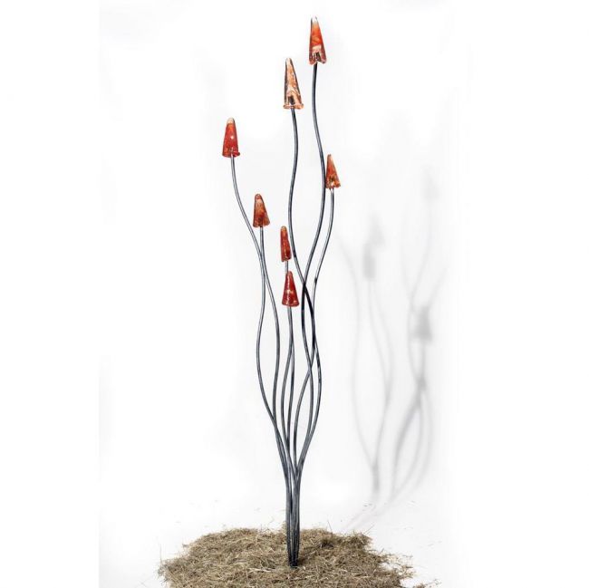 Red Toadstool Garden Sculpture