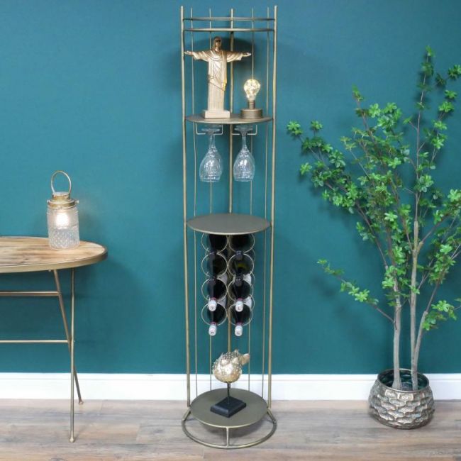Slim Cylindrical Wine Cabinet 