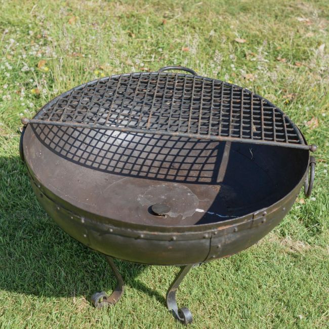 Kadai Fire Bowl & Half Grill - 80cm Kadai Fire Bowl & Half Grill - 80cm