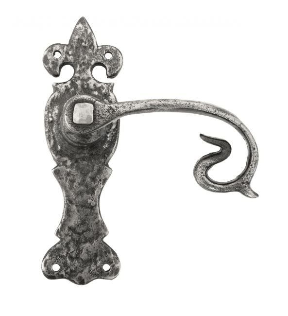 Curly Lever Latch Set Natural Textured Finish Curly Lever Latch Set Natural Textured Finish