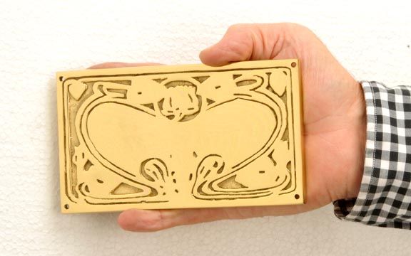 Detailed Brass Engraveable plaque Detailed Brass Engraveable plaque