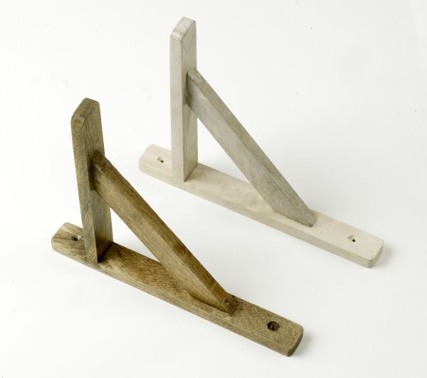 "Embray Lodge" Classic Hardwood Antique White Finish Bracket 25cm x 21cm