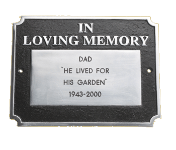 Polished Aluminium In Loving Memory Plaque - Large Polished Aluminium In Loving Memory Plaque - Large
