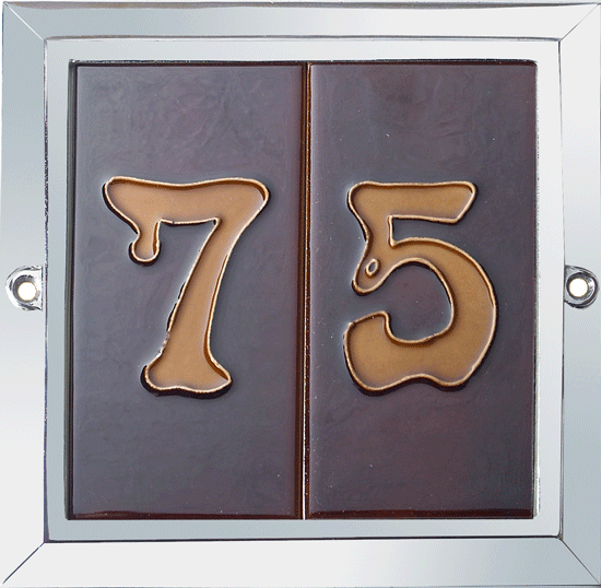 Double Plain Tile Number Frame