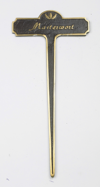 Masterwart Brass Garden Plant Marker Masterwart Brass Garden Plant Marker