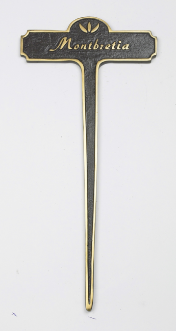 Montbretia Brass Garden Plant Markers Montbretia Brass Garden Plant Markers