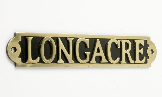 The Chester Modern Brass House sign 