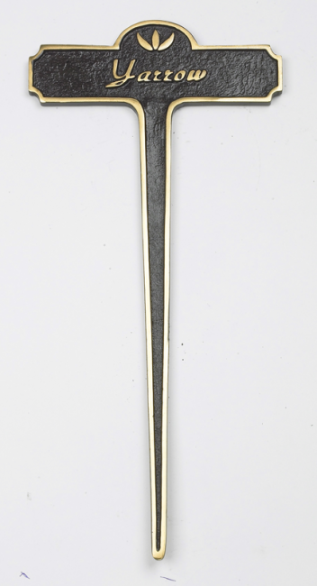 Yarrow Brass Garden Plant Marker Yarrow Brass Garden Plant Marker
