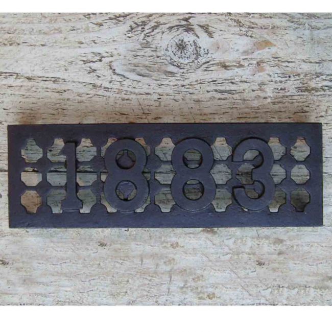 "1883" Cast Iron Air Brick - 9" x 3" "1883" Cast Iron Air Brick - 9" x 3"
