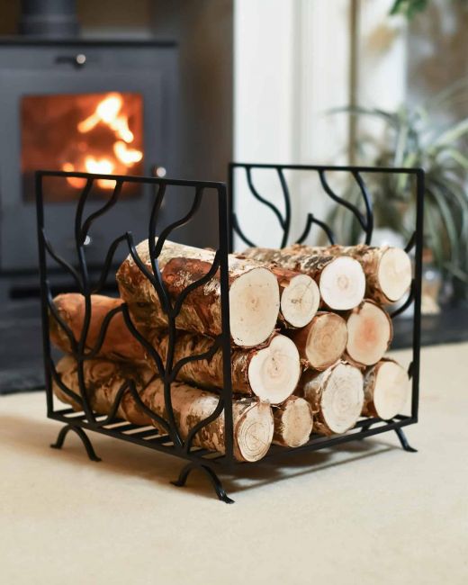 "Attingham" Leaf Style Log Rack in Situ "Attingham" Leaf Style Log Rack in Situ