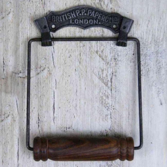 “British Paper Co, London” Retro Cast Iron Toilet Roll Holder “British Paper Co, London” Retro Cast Iron Toilet Roll Holder