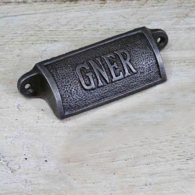 Great North Eastern Railway Initials Industrial Cabinet Pull Handle Great North Eastern Railway Initials Industrial Cabinet Pull Handle