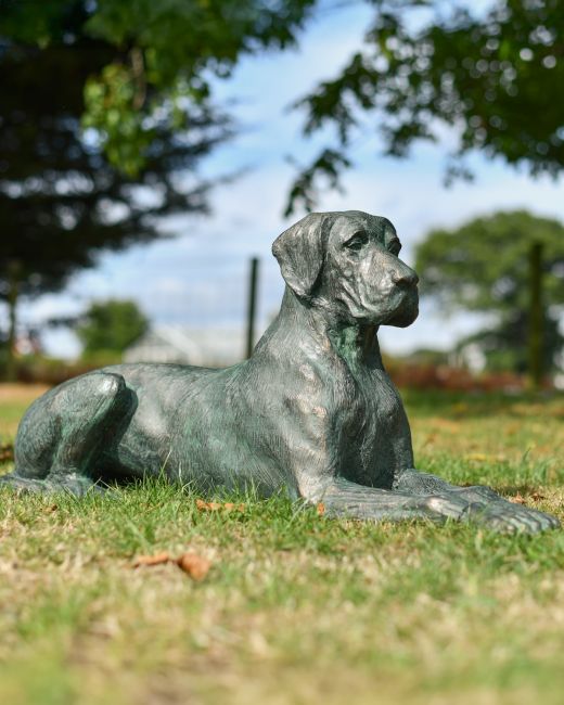 Verdigris Great Dane Dog Sculpture Verdigris Great Dane Dog Sculpture