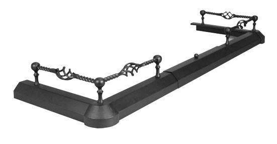 Black Spiral Basket Hearth Fender Side View