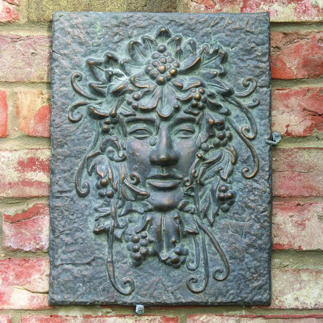 Green Woman Wall Decoration in an Aged Bronze Finish