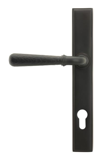 Aged Bronze Hammered Slimline Lever Door Handle Front Aged Bronze Hammered Slimline Lever Door Handle Front