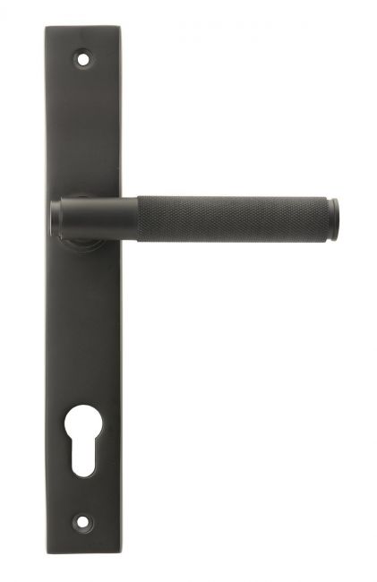Aged Bronze Slimline Espag Lever Door Handle Front Aged Bronze Slimline Espag Lever Door Handle Front