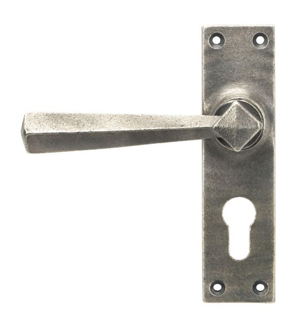 Aged Pewter Lever Euro Door Handle Aged Pewter Lever Euro Door Handle