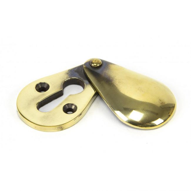 Tear Drop Escutcheon Finished in a Antique Brass 