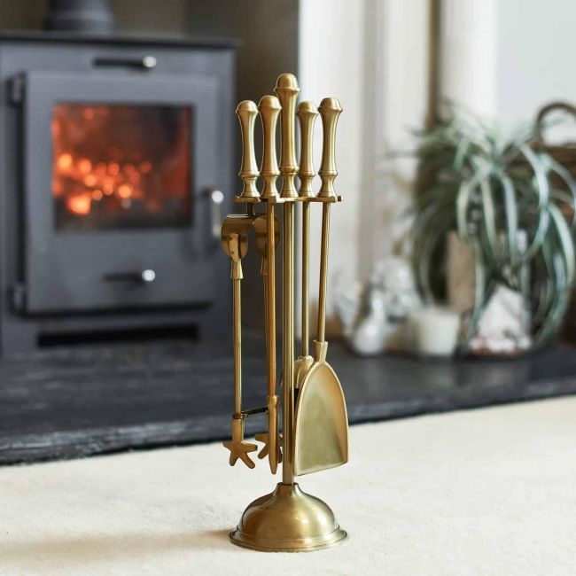 Antique Brass Traditional Companion Set 50cm Antique Brass Traditional Companion Set 50cm
