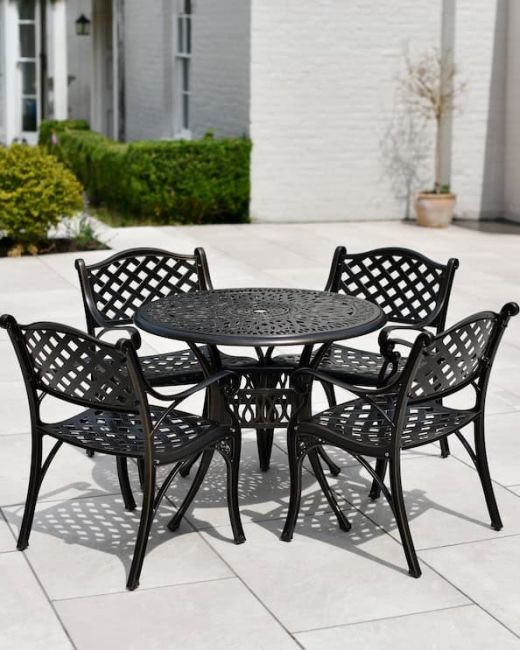 Antique Bronze "Summerworth " Dining Set in Situ Antique Bronze "Summerworth " Dining Set in Situ