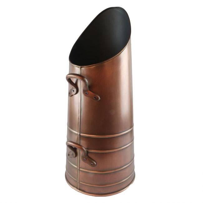 Coal Hod in an Antique Copper Finish Coal Hod in an Antique Copper Finish