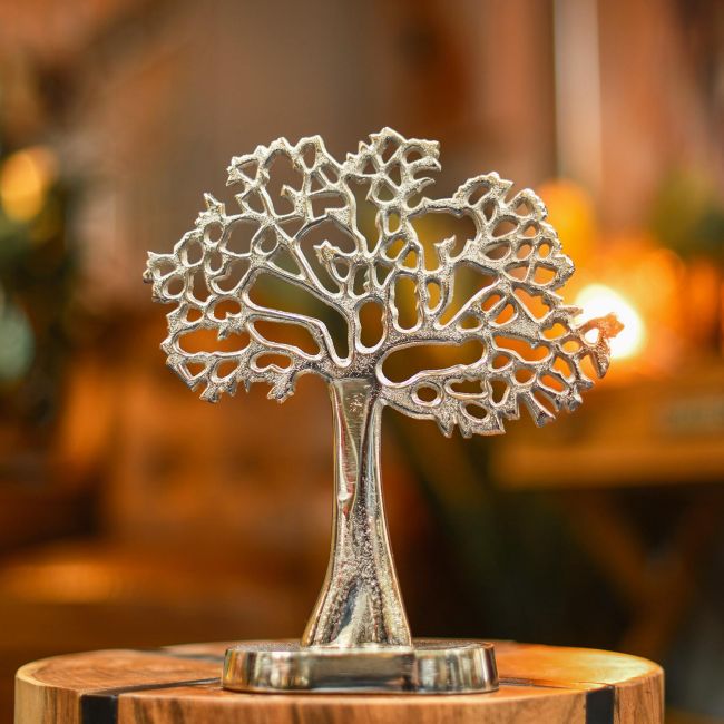 Large Tree of Life Oxidized Copper Table Light
