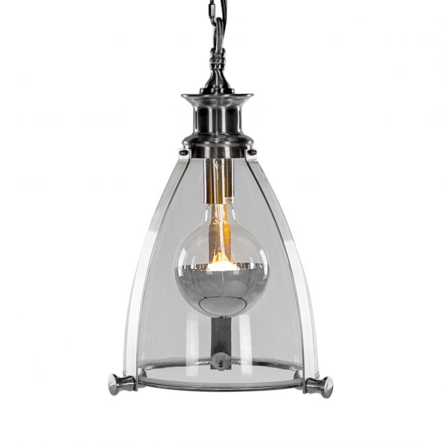 Arched Frame Hanging Pendant Light in a Chrome Finish Arched Frame Hanging Pendant Light in a Chrome Finish