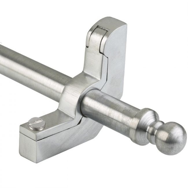 Brushed Chrome Stair Rods With Ball Finial - 12mm