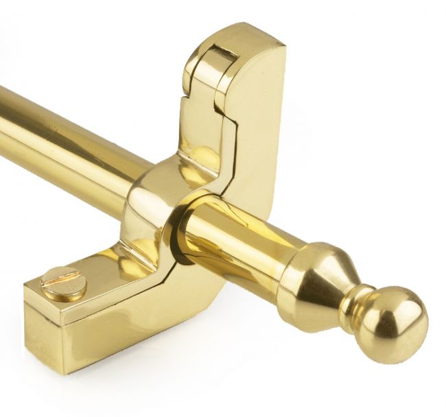 Polished Brass Stair Rods in with Ball Finial - 9mm Polished Brass Stair Rods in with Ball Finial - 9mm