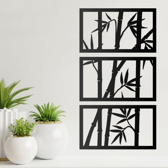 Bamboo Wall Art in Situ by Plants