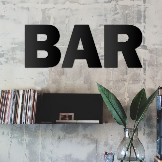 "BAR" Black Metal Letters "BAR" Black Metal Letters