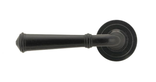 Beeswax Unsprung Lever Door Handle on Art Deco Rose Beeswax Unsprung Lever Door Handle on Art Deco Rose