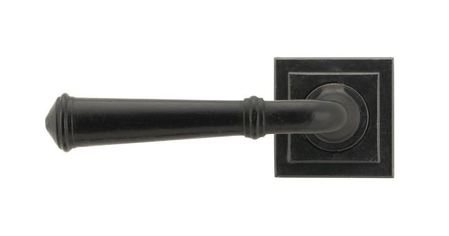 Beeswax Unsprung Lever Door Handle on Square Rose Beeswax Unsprung Lever Door Handle on Square Rose