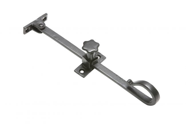 12" Black Antique Iron Sliding Screw Down Window Stay Fitting 12" Black Antique Iron Sliding Screw Down Window Stay Fitting