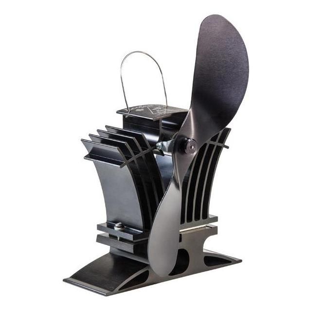 "BelAir" Eco Wood Stove Fan in Black 